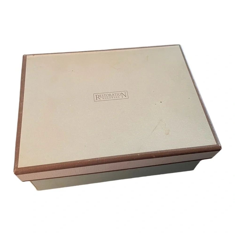 Restoration Hardware Carte Postale Set of 4 Appetizer Plates w/Box, 5” x…